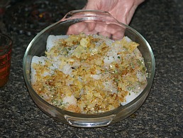 Prepping Baked Sole Fish