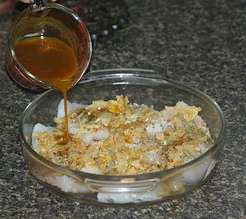 Prepping Baked Sole Fish