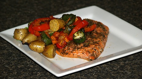 Oven Roasted Salmon with Vegetables