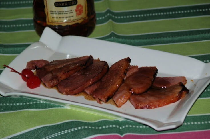 Ham Steaks in Rum