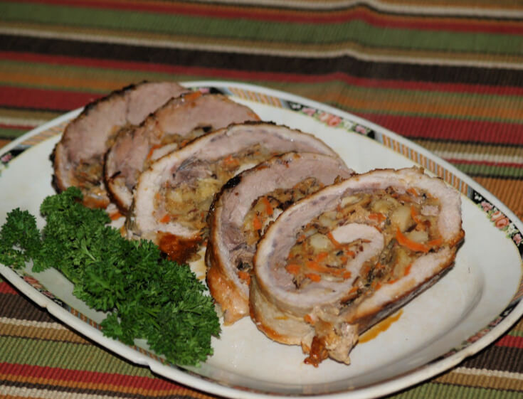 Pear Stuffed Pork Recipe Sliced