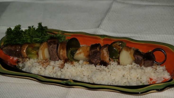 Luau Beef Brochettes