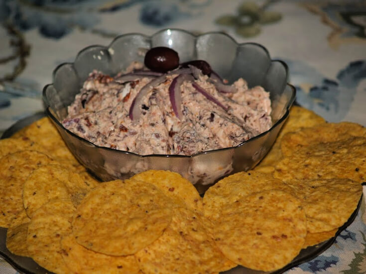Cheese Spread with Olives and Sun Dried Tomatoes