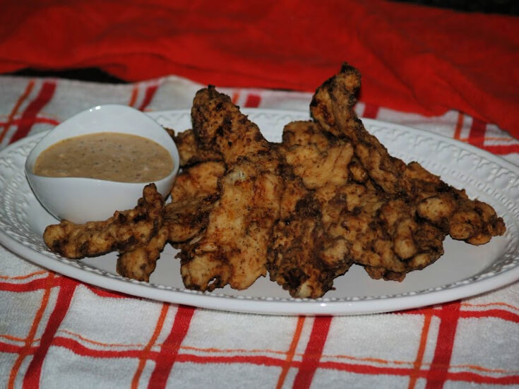 Chicken Tenders with a Spicy Cream Sauce