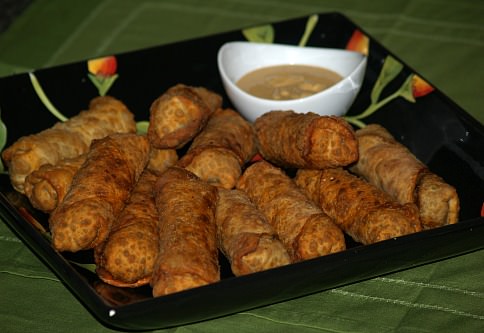 Egg Rolls and Mustard Sauce