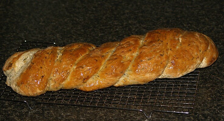 Zucchini Yeast Bread Recipe in a Long Loaf Twist