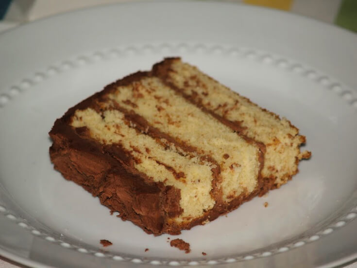 Three Layer Yellow Cake Recipe with Chocolate Butter Frosting