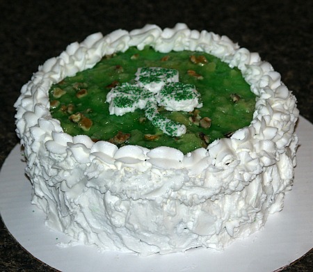 Jello Cake Decorated for St Patricks Day