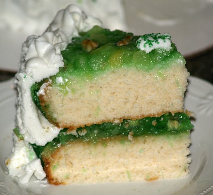 Jello Cake Decorated for St Patricks Day