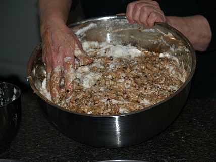 Hand Mixing the Batter