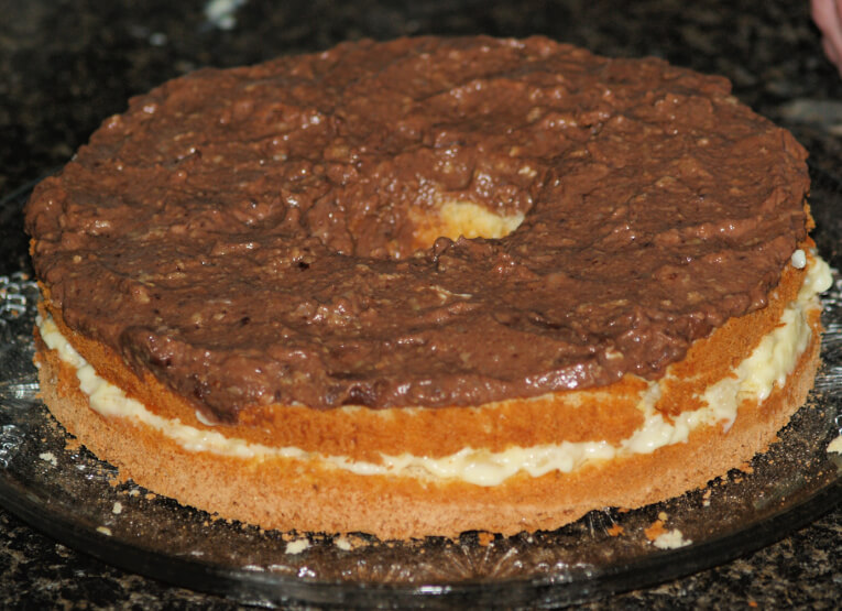 Spreading the Chocolate Filling