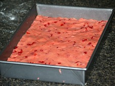 Third Layer Cherry Dough in Pan