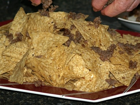 Sprinkle Sausage Over Nachos