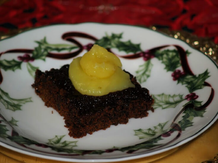 Kahlua Gingerbread with Key Lime Sauce