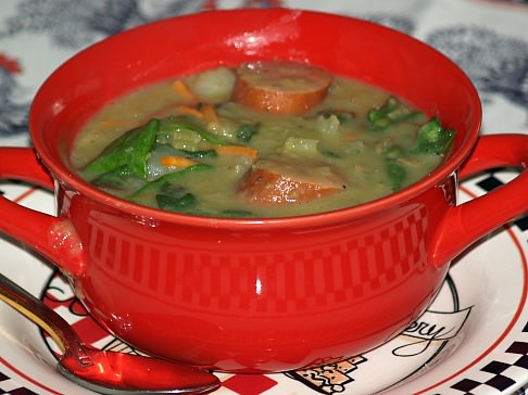 Split Pea Soup with Kale