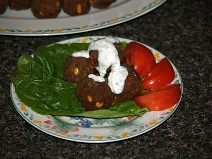 Lamb Meatballs with Mint Sauce