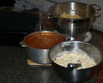Preparing Lasagna Step 1