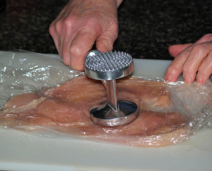 Making Chicken Cutlets by Pounding