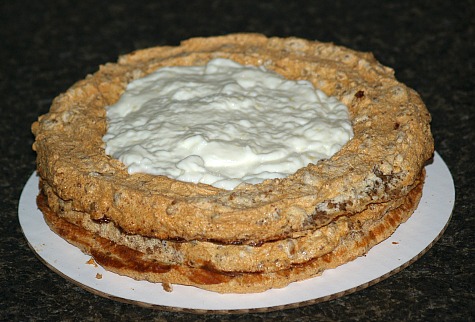 Meringues Set with Yogurt Cream Ready for Fruit Topping