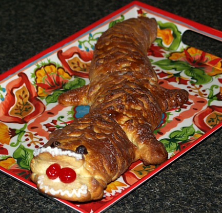 Mexican Bread Shaped like an Alligator