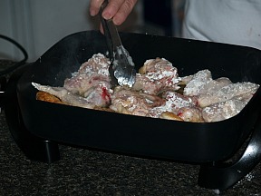 Frying Country Fried Chicken