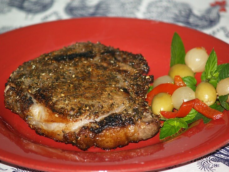 Peppered Rib Eye Steak Recipe