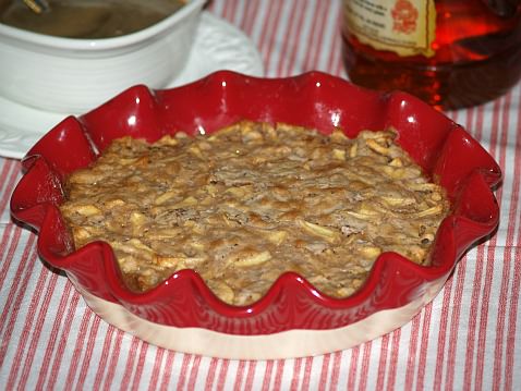 Apple Pie Cake with Rum Sauce