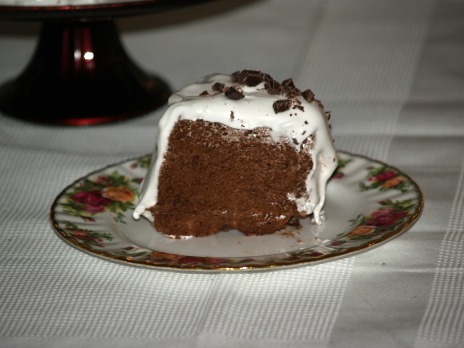 chocolate angel food cake recipe with marshmallow frosting