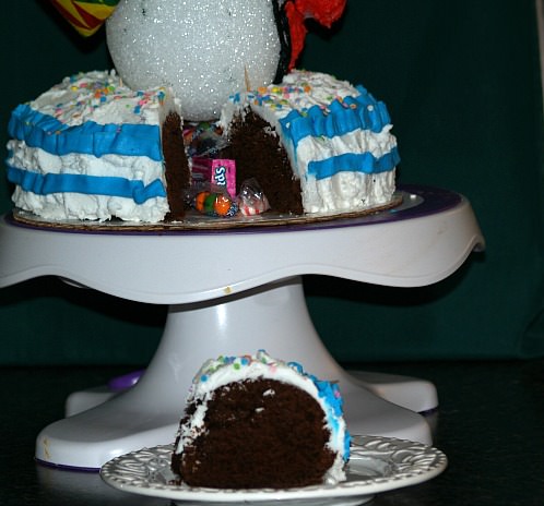 Piece of Pinata Clown Cake