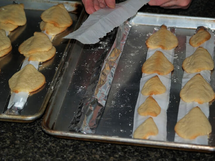 Sugar Cookies Shaped in Poinsettia Petals