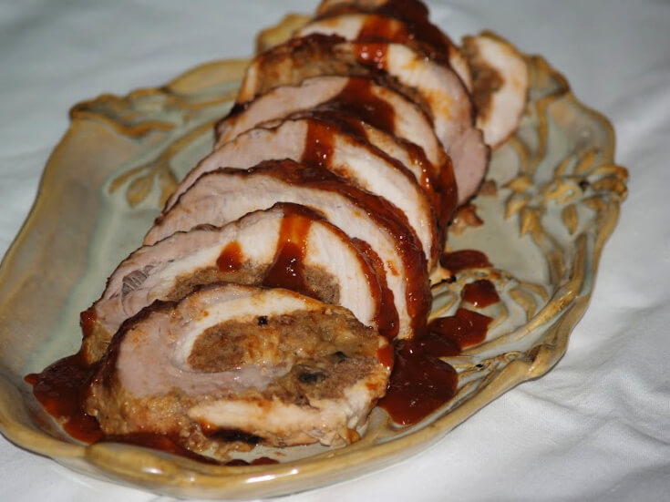 Barbeque Beef Stuffed Pork