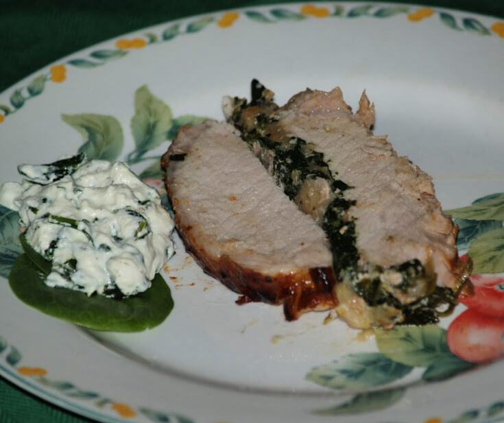 Pork Loin Roast Recipes Stuffed with Spinach Serving