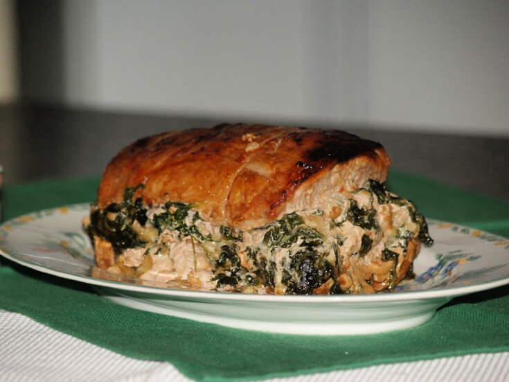 Pork Loin Roast Recipe Stuffed with Spinach
