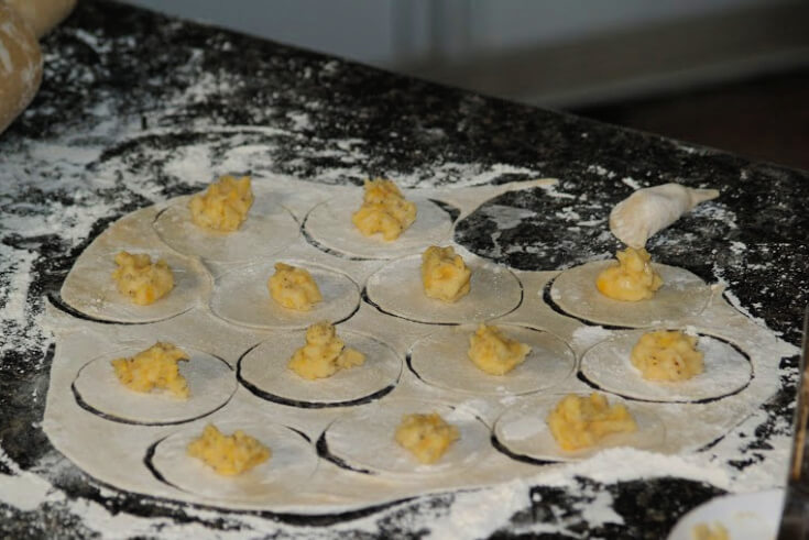 Cut Out Pierogis Ready to Seal