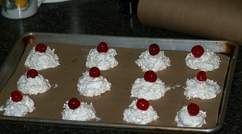 Unbaked Coconut Meringue Cookies