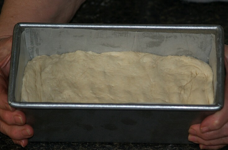 Dough in Pullman Pan