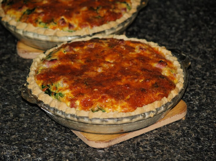 Quiche Lorraine made from Frozen Eggs