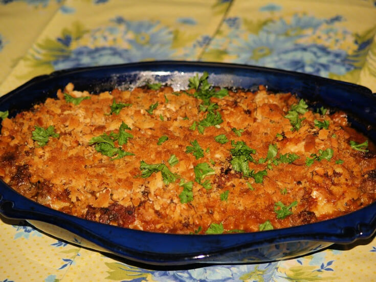 Chicken Cassoulet Recipe in a Baking Dish