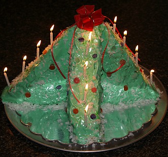 christmas tree cake