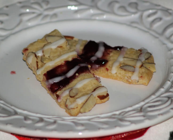 Raspberry Almond Ribbons