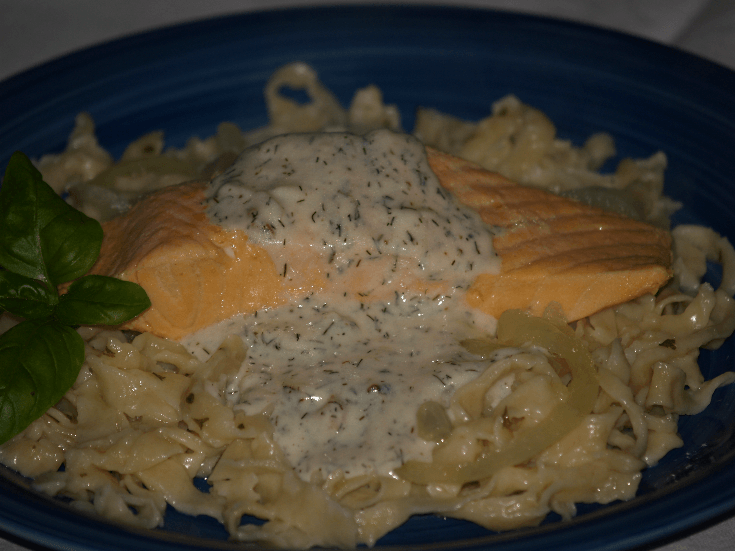 Cooking Salmon with Dill Sauce