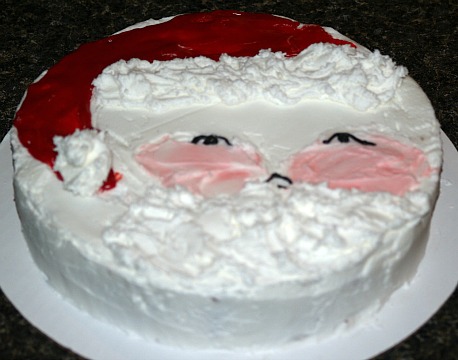 Santa Clause Cake Made From an Applesauce Spice Cake Recipe