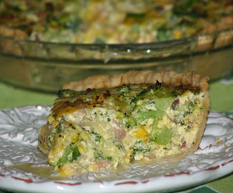 Broccoli and Ham Quiche Lorraine