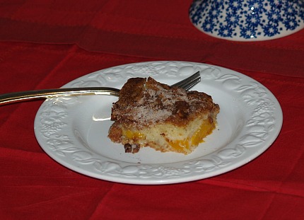 piece peach cake