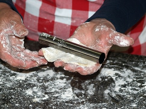 Shaping Cannoli Dough Step 1