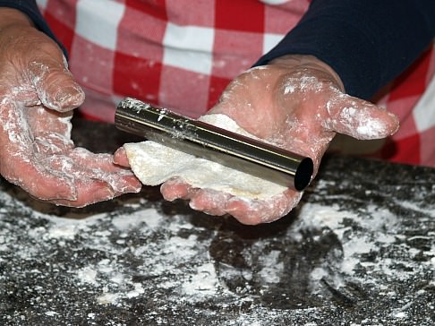 Shaping Cannoli Dough Step 1