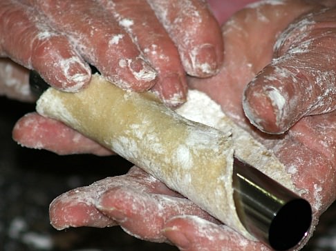 Shaping Cannoli Dough Step 2