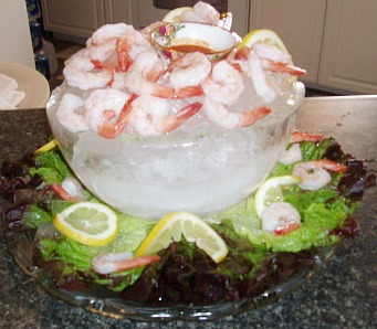 shrimp ice bowl