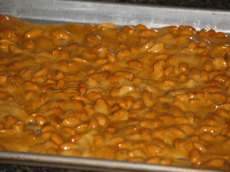 Sister Gloria's Peanut Brittle Cooling