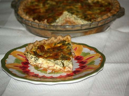 Spinach and Bacon Quiche